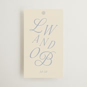 "Luxe" - Wedding Favor Tags in Ocean by Baumbirdy - Front