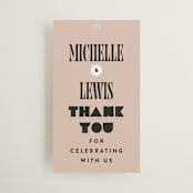 "Bold Stack" - Wedding Favor Tags in Noir by Alethea and Ruth - Front