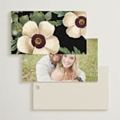 "monogram edit" - Wedding Favor Tags in Sandstone by Sara Hicks Malone - Back of Card Options