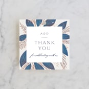 "Bouquet" - Wedding Favor Tags in Cobalt by Jen Owens - Front