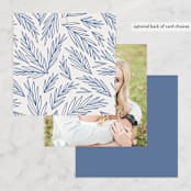 "Bouquet" - Wedding Favor Tags in Cobalt by Jen Owens - Back of Card Options