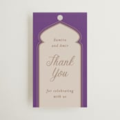 "Whole New World from Disney's Aladdin" - Wedding Favor Tags in Aubergine by Creo Study - Front