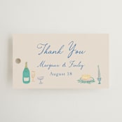 "Dining" - Wedding Favor Tags in Pastel by Elly - Front