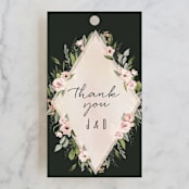"Diamond Blush" - Wedding Favor Tags in Rose by Susan Moyal - Front