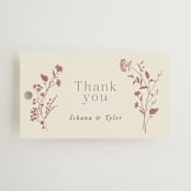 "Queen Anne's Lace" - Wedding Favor Tags in Creme Brulee by Jennifer Wick - Front