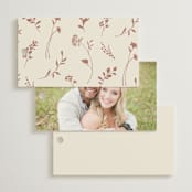 "Queen Anne's Lace" - Wedding Favor Tags in Creme Brulee by Jennifer Wick - Back of Card Options