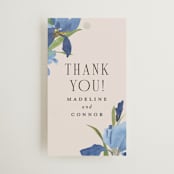 "Irises" - Wedding Favor Tags in Natural by Everett Paper Goods - Front