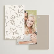 "Love Story" - Wedding Favor Tags in Mocha by Jennifer Postorino - Back of Card Options