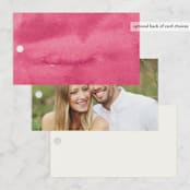 "Peeking Florals" - Wedding Favor Tags in Fuchsia by Lori Wemple - Back of Card Options