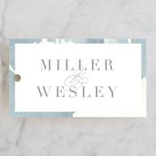 "Reverie" - Wedding Favor Tags in Periwinkle by Sara Hicks Malone - Front