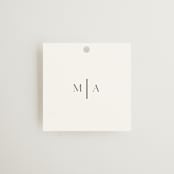 "Classic & Timeless" - Wedding Favor Tags in Obsidian by Lucrecia Caporale - Front