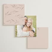 "Arch Monogram" - Wedding Favor Tags in Dusty Rose by Kelly Schmidt - Back of Card Options