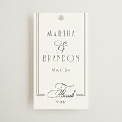 "Black Tie Elegance" - Wedding Favor Tags in Tuxedo by Nicoletta Savod - Front