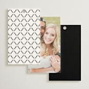 "Stripe Bevel" - Wedding Favor Tags in Salt by Amy Kross - Back of Card Options