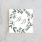 "Floral Wreath" - Wedding Favor Tags in Fresh by Kelly Schmidt - Front