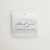 "Gilded Frame" - Wedding Favor Tags in Pearl by Nicole Walsh - Front