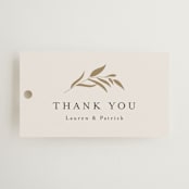 "Natural Monogram" - Wedding Favor Tags in Porcelain by Jennifer Postorino - Front