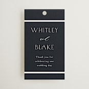 "Luster" - Wedding Favor Tags in Ocean by Stacey Meacham - Front