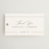 "Sophisticate" - Wedding Favor Tags in Silk by Kelly Schmidt - Front