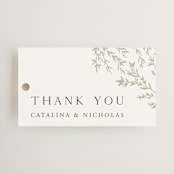 "Swoon" - Wedding Favor Tags in Cotton by Carolyn Nicks - Front
