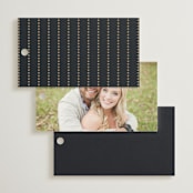 "Nouveau flowers" - Wedding Favor Tags in Navy by Ana de Sousa - Back of Card Options