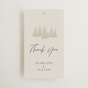 "Vista" - Wedding Favor Tags in Fallen Snow by Robin Ott - Front