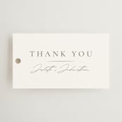"Classic Line Frame" - Wedding Favor Tags in Silk by Wildfield Paper Co - Front