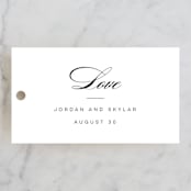 "Waltz" - Wedding Favor Tags in Tuxedo by Lori Wemple - Front