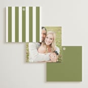 "Perriand" - Wedding Favor Tags in Moss by Megan Davis - Back of Card Options