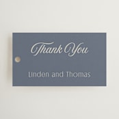 "Ritzy" - Wedding Favor Tags in French Blue by Nicoletta Savod - Front
