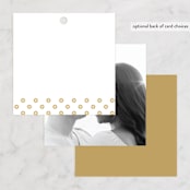 "Floral Vignette" - Wedding Favor Tags in Brass by Kristen Smith - Back of Card Options