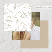 "Gilded Leaves" - Wedding Favor Tags in Classic White by Kelly Schmidt - Back of Card Options