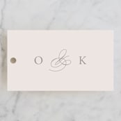 "Minimalista" - Wedding Favor Tags in Creme by Kristie Kern - Front
