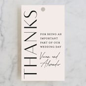 "Ascent" - Wedding Favor Tags in Ecru by Erica Krystek - Front