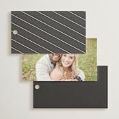 "Over Monogram" - Wedding Favor Tags in Stormy by Jessica Williams - Back of Card Options