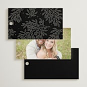 "Heirloom Branches" - Wedding Favor Tags in Midnight by GeekInk Design - Back of Card Options
