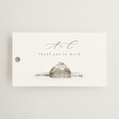 "Rustic Barn" - Wedding Favor Tags in Fawn by AK Graphics - Front