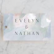 "Evelyn" - Wedding Favor Tags in Capri by Nicole Walsh - Front
