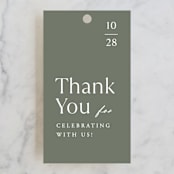 "Modern Bookmark" - Wedding Favor Tags in Cactus by Jill Means - Front
