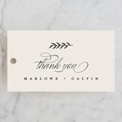 "Surround" - Wedding Favor Tags in Ivory by Brianne Larsen - Front