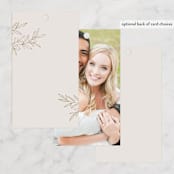 "Emblem" - Wedding Favor Tags in Champagne by Everett Paper Goods - Back of Card Options