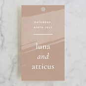 "Luna" - Wedding Favor Tags in Latte by Blustery August - Front