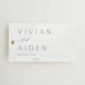 "At Sea" - Wedding Favor Tags in Sky by Nicoletta Savod - Front
