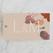 "Painted Sands" - Wedding Favor Tags in Terracotta by Chelsea Petaja - Front