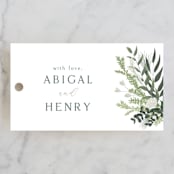 "Collection" - Wedding Favor Tags in Blanco by Kaydi Bishop - Front