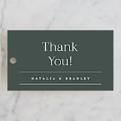 "Swanky" - Wedding Favor Tags in Forest by Carolyn Nicks - Front