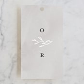 "Abundant Wreath" - Wedding Favor Tags in Fog by Pixel and Hank - Front