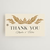 "Floral mosaic" - Wedding Favor Tags in Sand by GeekInk Design - Front