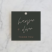 "lush romance" - Wedding Favor Tags in Palm by Robin Ott - Front