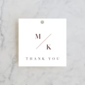 "engrained" - Wedding Favor Tags in Blossom by Robin Ott - Front